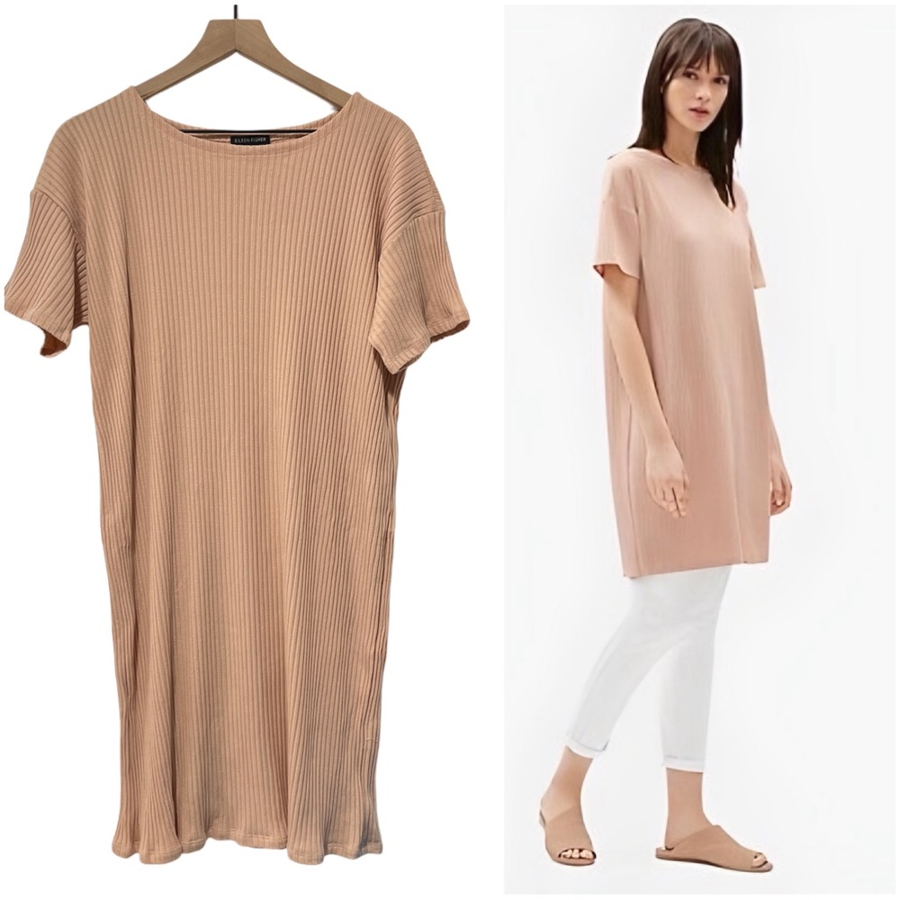 Eileen Fisher | Bateau Neck Tencel Stretch Shift Dress
